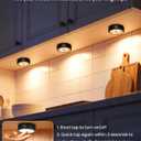 Puck Lights with Remote, 3 White Tones & 13 Colors, Black-6 Pack