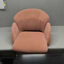 Yaheetech Pink Desk Chair Vanity Chair Comfy Velvet Chair Cute Desk Chair for Home Office Modern Swivel Rolling Chair for Bedroom, Living Room, Makeup Room Women