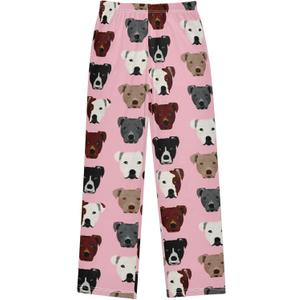 Pajama Pant Lounge Pajama Bottoms Elastic Waistband Sleepwear PJs Sleep Pants (Pink, XL)