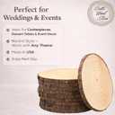 Set of 10 Large Wood Slices (11-13”) – Rustic Wooden Rounds for Wedding Centerpieces, Event Decor, and Table Centerpieces
