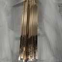 Nuptio Gold Vase for Centerpieces Wedding with Acrylic Panel -  31.5 inch Tall Metal Flower Vase Flowers Stand - Elegant Bulk Weddings Decoration Table Geometric Centerpiece for Party Tables, 1 pack