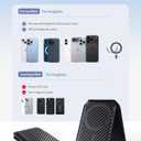 for MagSafe Wallet with Stand, Adjustable Stand Magnetic Wallet for iPhone, RIFD Blocking Phone Credit Card Holder for iPhone 17/16/15/14/13/12 Series, Not for iPhone 13/12 Mini, Black