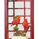 MerryPulse Christmas Snow Globes Musical Cardinal Snow Globe Lantern with Swirling Glitter Lighted Water Lantern with 8 Songs for Christmas Decoration Gifts