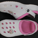 Capelli New York Clogs Size 10 White With Pink Lining