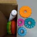 JUXUE Baby Spinning Stacking Toys for Toddlers 1-3, Rainbow Ring Stacker Montessori Toys for Babies 6-12 Months, 1 2 3 One Year Old Girl Boy Christmas Birthday Gifts, Autism Sensory Learning Toy