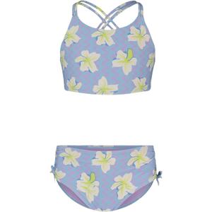 Roxy Girls' Two-piece Bikini Swimsuit Set, UPF 50+ Sun Protection, Quick-Dry Bathing Suit (16, Crocus Waves)
