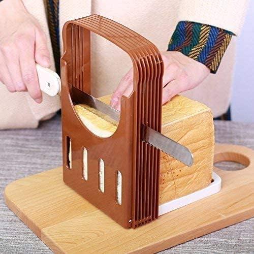 Estink Bread Slicer with 4 Thickness, Loaf Toast Cutter Kitchen Sandwich Slicing Guide Foldable Tools 8.7 x 5.5 x 1.8inch