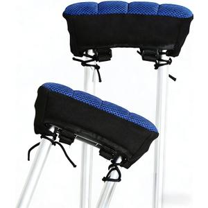 Air Pillow Core Crutch Pads for Universal Underarm Crutches - 2 Pack | Ultimate Pressure Relief Breathable Comfortable Padding for Walking Crutches
