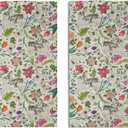 Spring Easter Floral Hand Towels for Bathroom Set of 2 Bunny Rabbit Butterfly Pink Green Vintage Botanical Holiday Decorative Handtowels Soft Absorbent Bath Towel for Home Guest Room Hotel Gym Spa