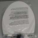 Toilet seat Elongated with Slow Close Hinges, Four Bumpers Never Loosen and Easily Remove, Two Sets of Parts, Plastic, White (White - Adult Seat)