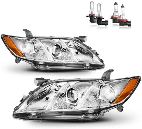 KarSpareHub Headlights Assembly for 2007-2009 Toyota Camry, Headlights Assemblies for 2007 2008 2009 Toyota Camry US Version Driver & Passenger Side