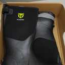 TIDEWE Work Boots Puncture-Proof with Steel Toe & Shank, Waterproof Anti Slip Rubber Boots for men, 6mm Neoprene Outdoor Boots, Durable Hunting Boots for Manufacturing, Construction, Farming(Black,Size 10)