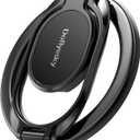 Magnetic Phone Ring Holder for iPhone, Double Adjustable Gym Phone Grip Holder and Stand Removable for Magsafe Case, iPhone 16 15 Pro Max Plus SE, Compatible with Magnetic Car Mount (Black)