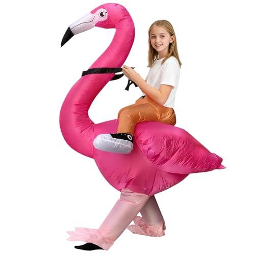 Arokibui Inflatable Flamingo Costume Blow up Animal Costume Cosplay Party Christmas Halloween Suit Parade Carnival Suit, One size fits most from 4'9'' to 6'2'' (150cm-190cm)