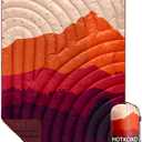 Camping Blanket,Lightweight Puffy Printed Camping Blanket Packable Outdoor Blanket for Camping,Traveling, Stadium, Hiking, Picnics (39x55", Dusk)