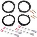 Speaker Mounting Adapter with Wiring Harness Compatible with Honda Civic Accord CRV 6.5 - 6.75 Car Door Speaker Spacers Adapter 2 Pairs