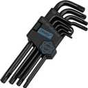 DISEN 9 Pieces Torx Star Allen Wrench Set, Long Arm Star Key Set T10-T50, Chrome Vanadium Steel