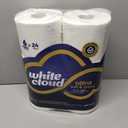 White Cloud Ultra Soft & Strong Toilet Paper, 4 packs of 6 Mega Rolls = 96 Regular Rolls