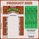 5Pcs Turtle Porch Sign Banners with Green Tinsel Foil Fringe Curtains Turtle Theme Party Decorations Door Covers Hanging Banners Turtles Party Photo Backdrop for Kids Birthday Indoor Outdoor Supplies