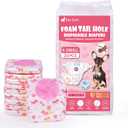 Pet Soft Disposable Dog Diapers - Female Dog Diapers with Adjustable Foam Tail Hole, Ultra Protection Puppy & Cat Diapers Wetness Indicator for Dogs in Heat or Incontinence,20pcs (XS,Red)