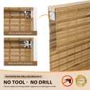 LazBlinds No Tools No Drill Cordless Bamboo Roman Shades, Light Filtering Window Treatment, Roll Up Bamboo Blinds for Windows 29'' W x 64'' H, Dali Native