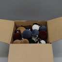 PullCrease 40 Pcs Velvet Christmas Balls Flocked Christmas Tree Hanging Ornaments Neutral Shatterproof Plastic Velvet Ball for Xmas Tree Decor(Dark Brown, Light Brown, Gray, Dark Green, Cream, White)