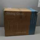 COLAMY Wooden Dining Chairs Set of 2, Modern Fabric Upholstered Kitchen Side Chairs, Farmhouse Dining Room Chair with Foot Pegs, Beige