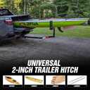 YZONA Truck Bed Extender Hitch Mount, 2 in 1 Design Foldable Kayak Hitch Extender, 800 lbs Load Capacity Tailgate Hitch Extendsion for Pickup Trucks & SUVs for Kayak Ladder, Canoe, Pipes, Lumber Rack