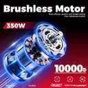 Electric Random Orbital Sander 5/6 Inch-350W Powerful Brushless Motor-7 Variable Speed 4000-10000RPM Sander-For Polishing, Scratch Removi,Primary Wood and Panel Processing-With Dust Collector