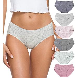 Wealurre Cotton Bikini Women's Breathable Panties Seamless Comfort Underwear(3128M,Stripe 2, Small)