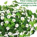 Krissing 3 Pcs Artificial Flowers for Outdoors, UV Resistant Daisy Mums