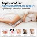 UJPFEO Knee Pillow for Side Sleepers,Leg Pillows for Sciatica,Knees,Hips,Joints Between Legs,Back Pain Relief When Side Sleeping Spine Alignment Support for Knee Surgery Recovery