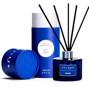 Reed Diffuser, 6.7 Oz Escape Scented Diffuser with Sticks, Long Lasting Fragrance Air Freshener, Bathroom Shelf Decor