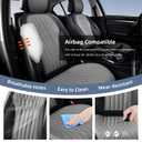 BWTJF Car Seat Covers, Front and Rear Seat Protector for Cars Waterproof Non-Slip, Leather Seat Protector Universal Fit for Suvs,Vans,Trucks (Black&Gray, Full Set)