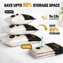 Vacuum Storage Bags with Electric Pump for Clothing & Travel (16 Pack)