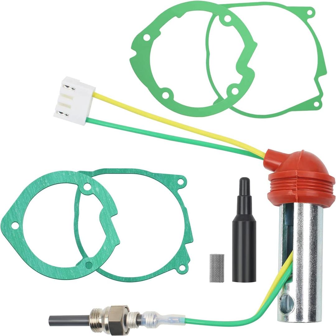 Diesel Heater Glow Plug Repair Kit, 8Pcs 12V 2kw 5kw 8kw Ceramic Air Parking Heater Glow Ignition Plug Kit with Filter for Diesel Heater, Car, Truck, Boat