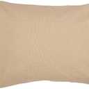 VHC Brands Burlap Vintage Farmhouse Standard Pillow Case Set of 1 Tan Distressed Appearance Cotton Solid Color Rectangle Bedroom Decor, 23"x36"