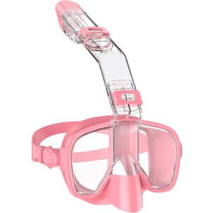 W WSTOO Multifunctional Snorkel Swim Mask That Allows You to Breathe Through Your Nose,180 Degree Panoramic View,Anti-Fog Anti-Leak with Camera Mount,Best Gift for Summer Holiday Travelers