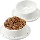 Ant Proof No Spill Ceramic Cat Food Bowl 15 Tilted Neck Support,No Spill,Non-Slip Base,Easy Clean Pet Water Dish for Cat and Small Dog Indoor or Outdoor Use