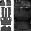 Naibeve Floor Mats for Toyota Sienna 7 Seat 2021-2025 (Not for 2025 Platinum Edition) All Weather for Toyota Sienna Floor Mats Liners & Cargo Mat & Backrest Mats Accessories