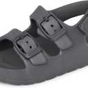 The Children's Place Baby Boys and Toddler Everyday Double Buckle Slide Sandals with Backstrap, 7