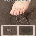 chakme Bathroom Rugs Mat U-Shaped 24x17, Ultra Thin Non Slip Bath Mat Small Quick Dry Absorbent Bath Mat for Bathroom Floor, (Coffee, U-24"x17")