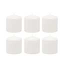 Stonebriar Unscented White Tall Pillar Candles, 18 Hour Burning Candle Pillars, Perfect for Decor, Weddings, Emergencies 3" X 3", 6 count