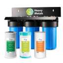 iSpring WGB31B-KS Whole House Water Filter System, Reduces Heavy Metals, Lead, Chlorine, Chloramine, Sediments, 3-Stage Filtration, 10 x 4.5 Filters, 1 Inlet/Outlet