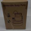 1/2 HP Submersible Water Pump 2900 GPH Portable Small Sump Pump For Pool Cover, Basements, Puddles, Gardens Ponds With 16.4 Ft Power Cord and Hose Adapters, Blue
