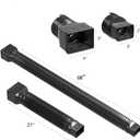 2 Pack Rain Gutter Downspout Extensions Flexible,Down Spout Extender Diverter Extendable from 21 to 68 in,Screws for Included,Black