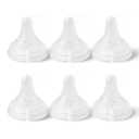 2 x 6 Pcs Silicone Pacifiers for Baby Bottles, Spectra Nipples for Bottles, Slow Flow Design, Suitable for Infants 0 Months and Older (S)