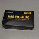 Inzeetor 150 PSI Tire Inflator Portable Air Compressor, 12V DC Auto Shutoff Air Pump with Digital Pressure Gauge and Emergency LED Light for Car Tires, Bicycle & Balloons, Black