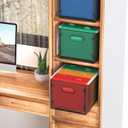 samstar 2 Pack Hanging File Organizer, Mesh File Folder Box Filing Box File Cabinet Organizer Storage Boxes, Letter Size