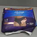 Always Discreet Boutique Incontinence and Postpartum Underwear for Women, Maximum Protection, Large, Black, 18 Count